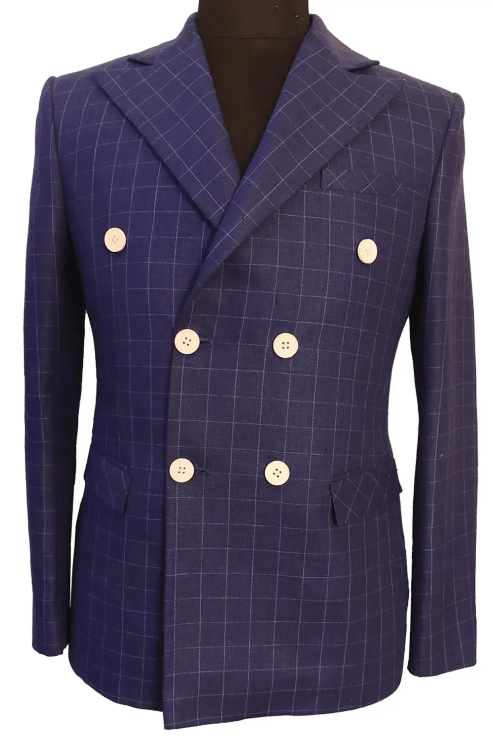 <p>Dark Blue Pro Linen Indo Western 513<br></p>