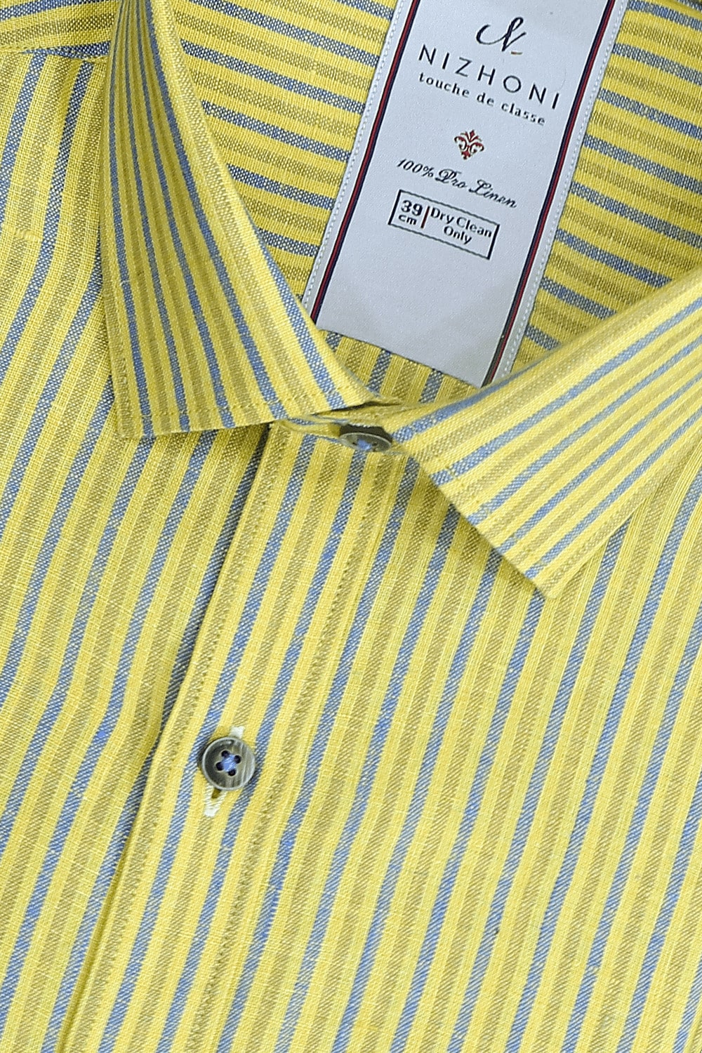 Yellow Stripes Pro Linen Slim Fit Shirt