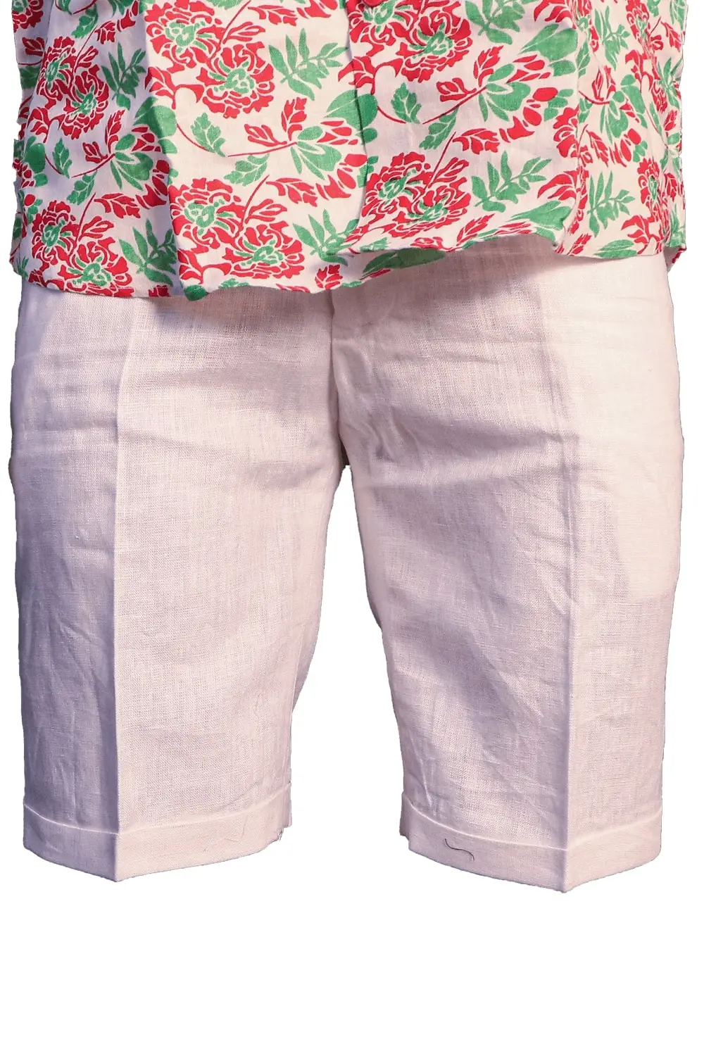 <p>White Short Pro Linen Trousers 589<br></p>