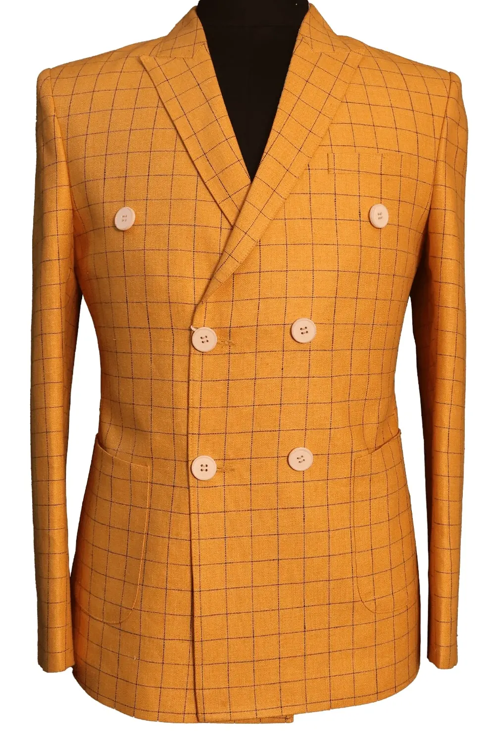 Mustard Pro Linen Suits 538