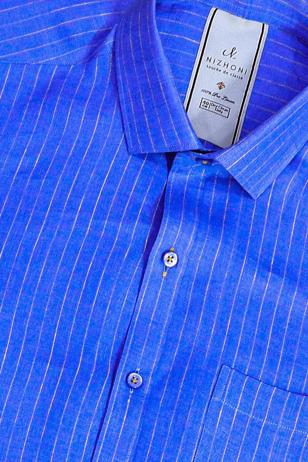 Blue Stripe Pro Linen Shirt 1296