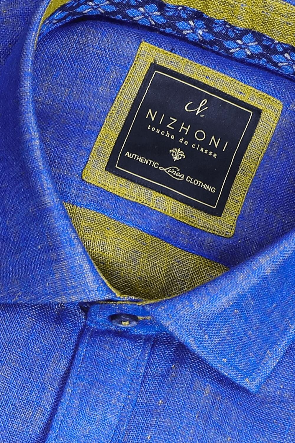 Blue Plain Pro Linen Shirt 3112