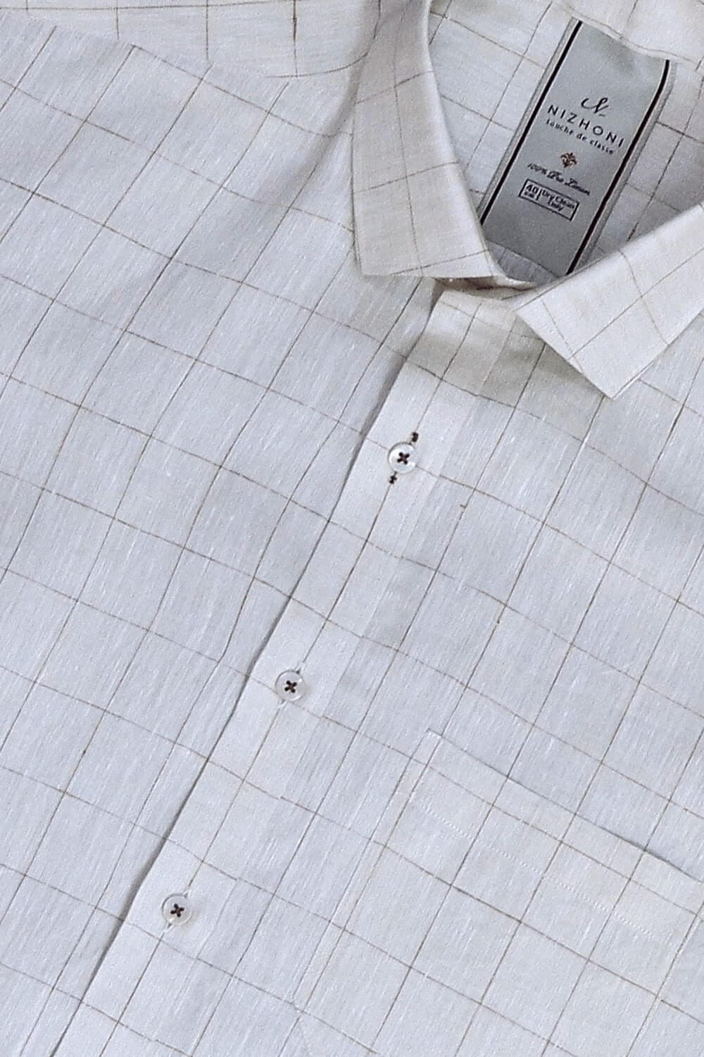 Brown Checks Pro Linen Shirt 1279