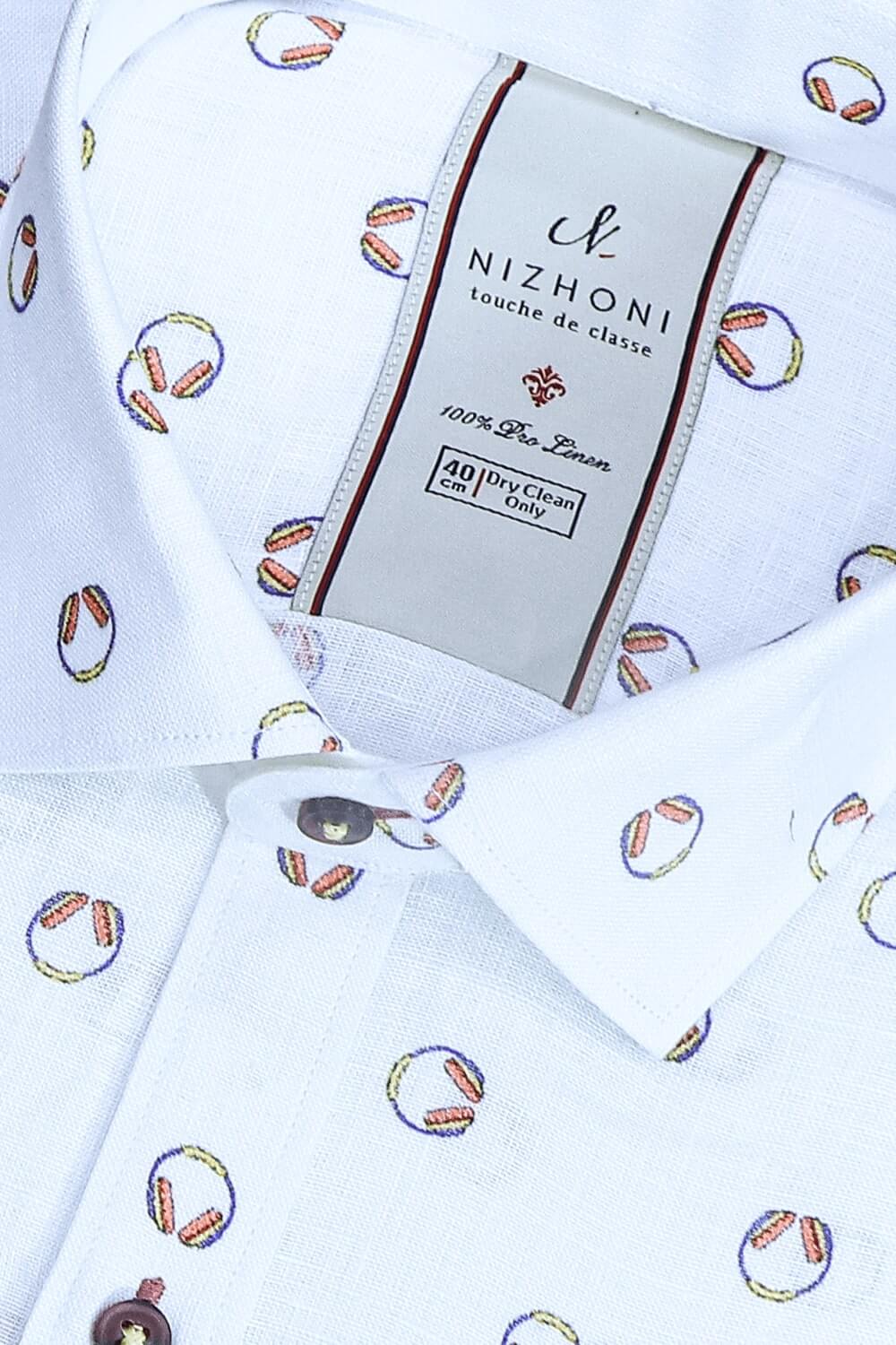 Digital Headphone Printed Pro Linen Shirt 8283