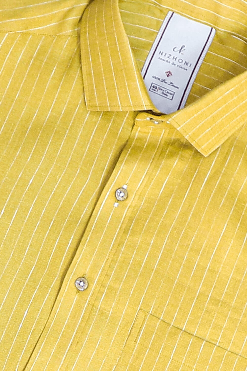 Choco Brown Stripe Pro Linen Shirt 1285