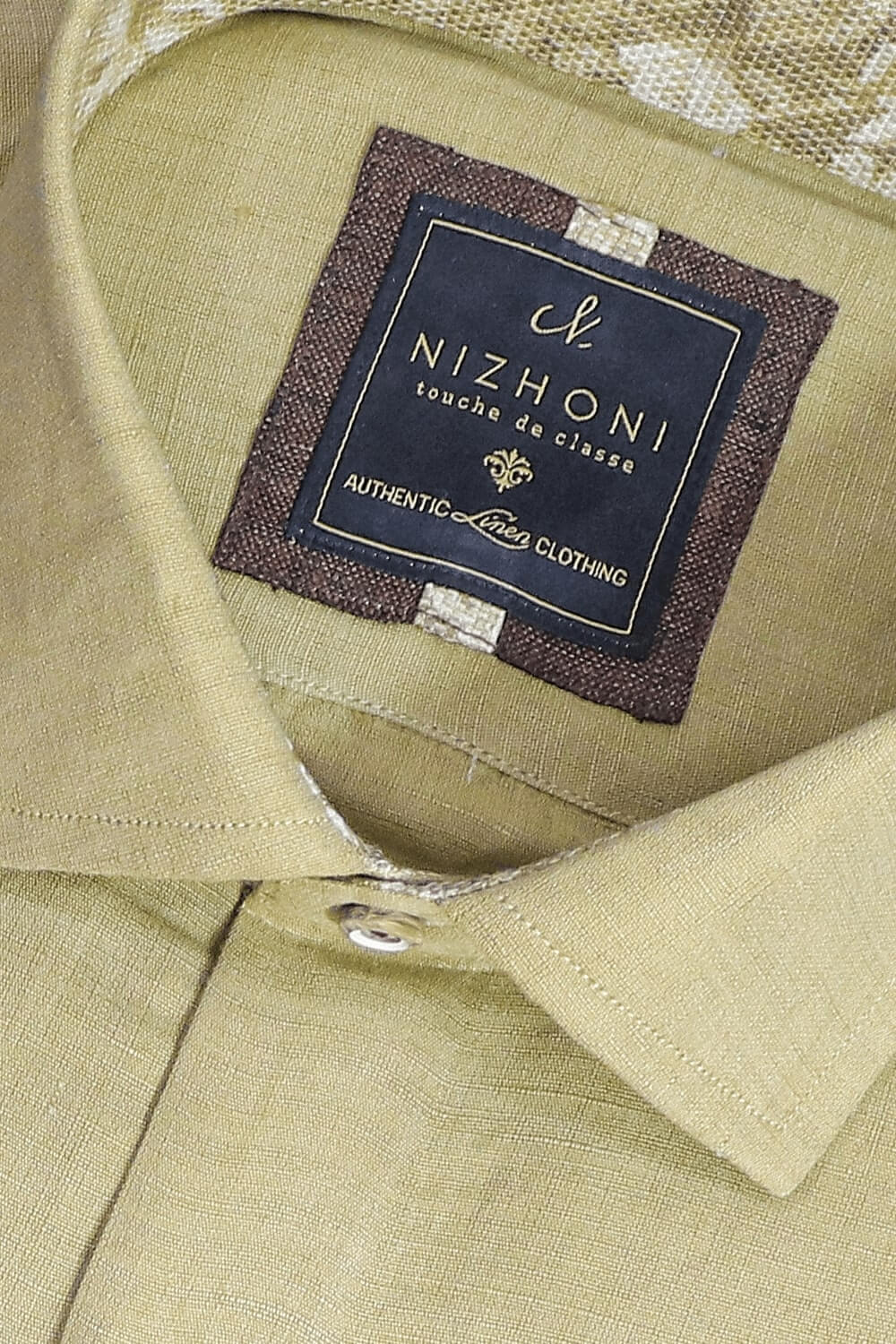 Brown Plain Pro Linen Shirt 3073