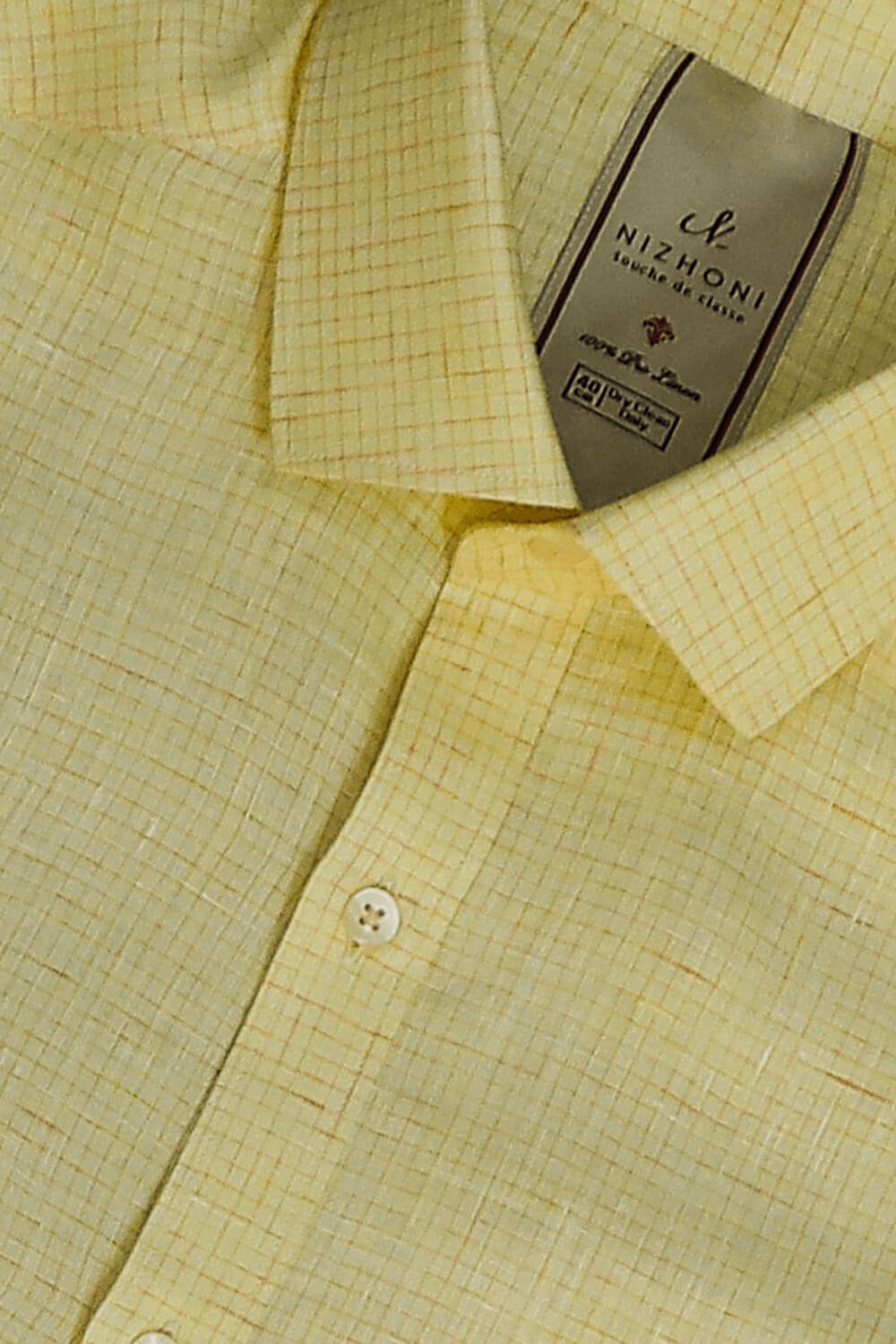 Yellow Checks Pro Linen Shirt 1288