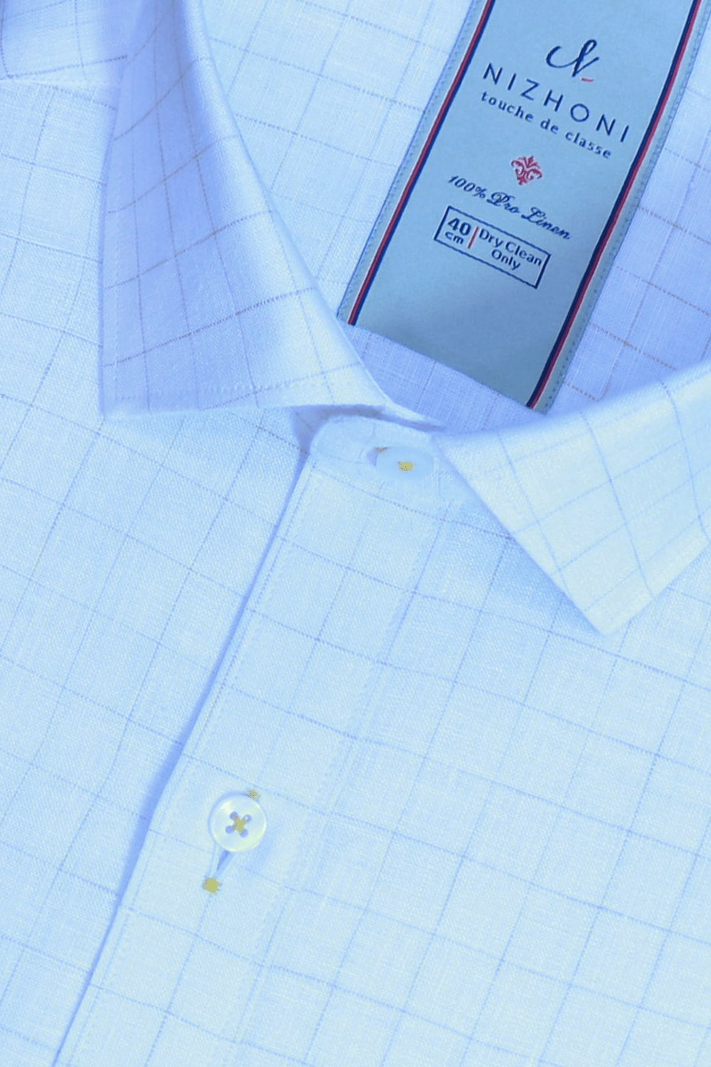 White Checks Yellow Tick Pro Linen Slim Fit Shirt