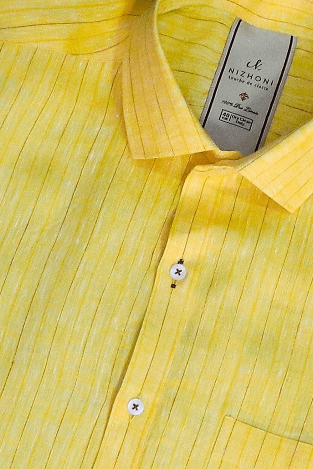 Yellow Stripe Pro Linen Shirt 1280