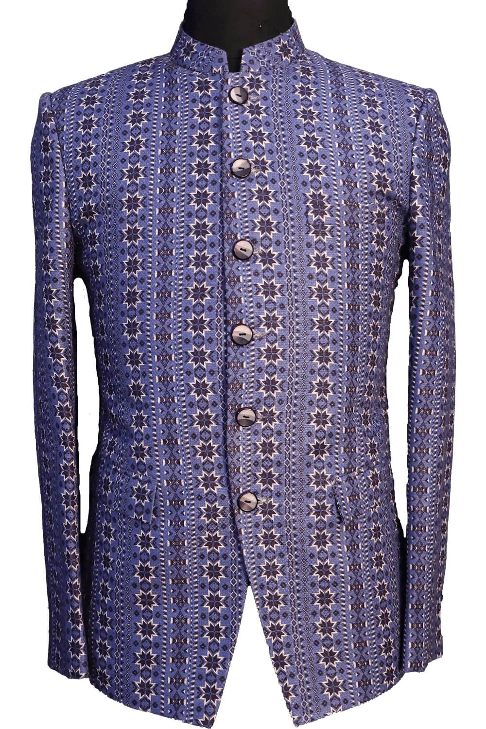 Blue Printed Pro Linen Jodhpuri 328