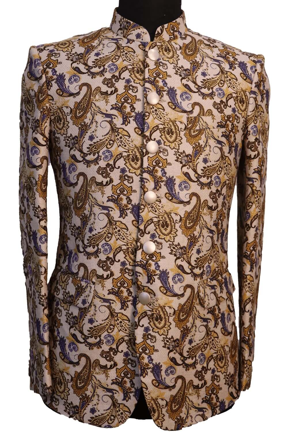 Cream Mix Printed Pro Linen Jodhpuri 550