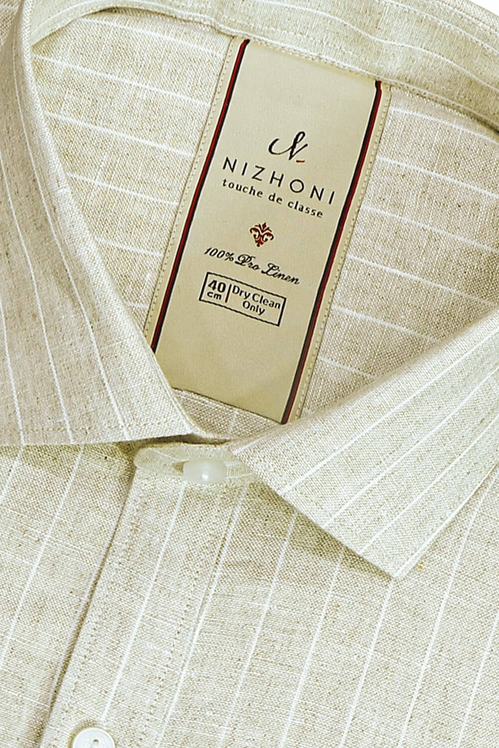 Natural Srtipes Pro Linen Slim Fit Shirt 1210