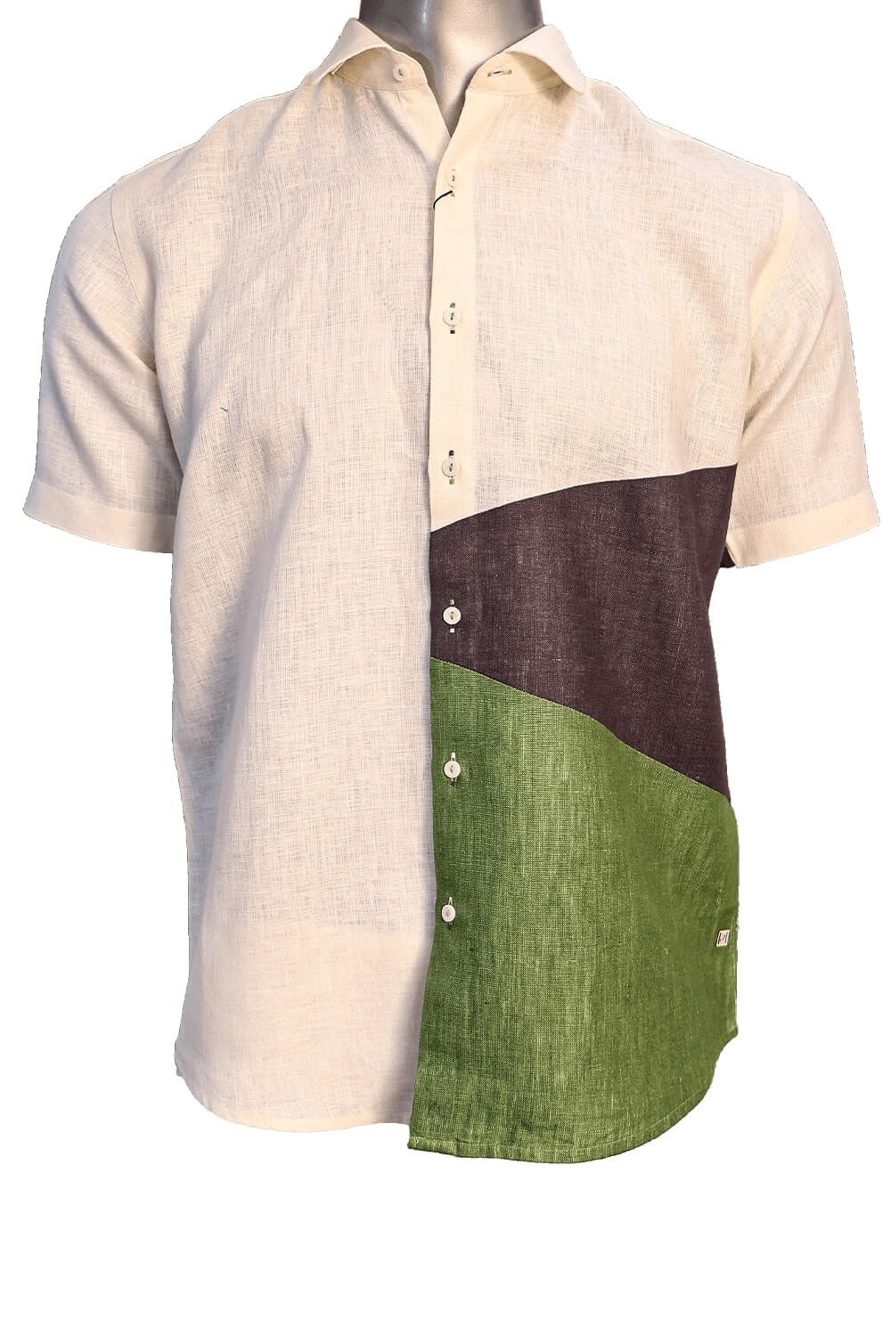 White Pattern Pro Linen Slim Fit Shirt 1443