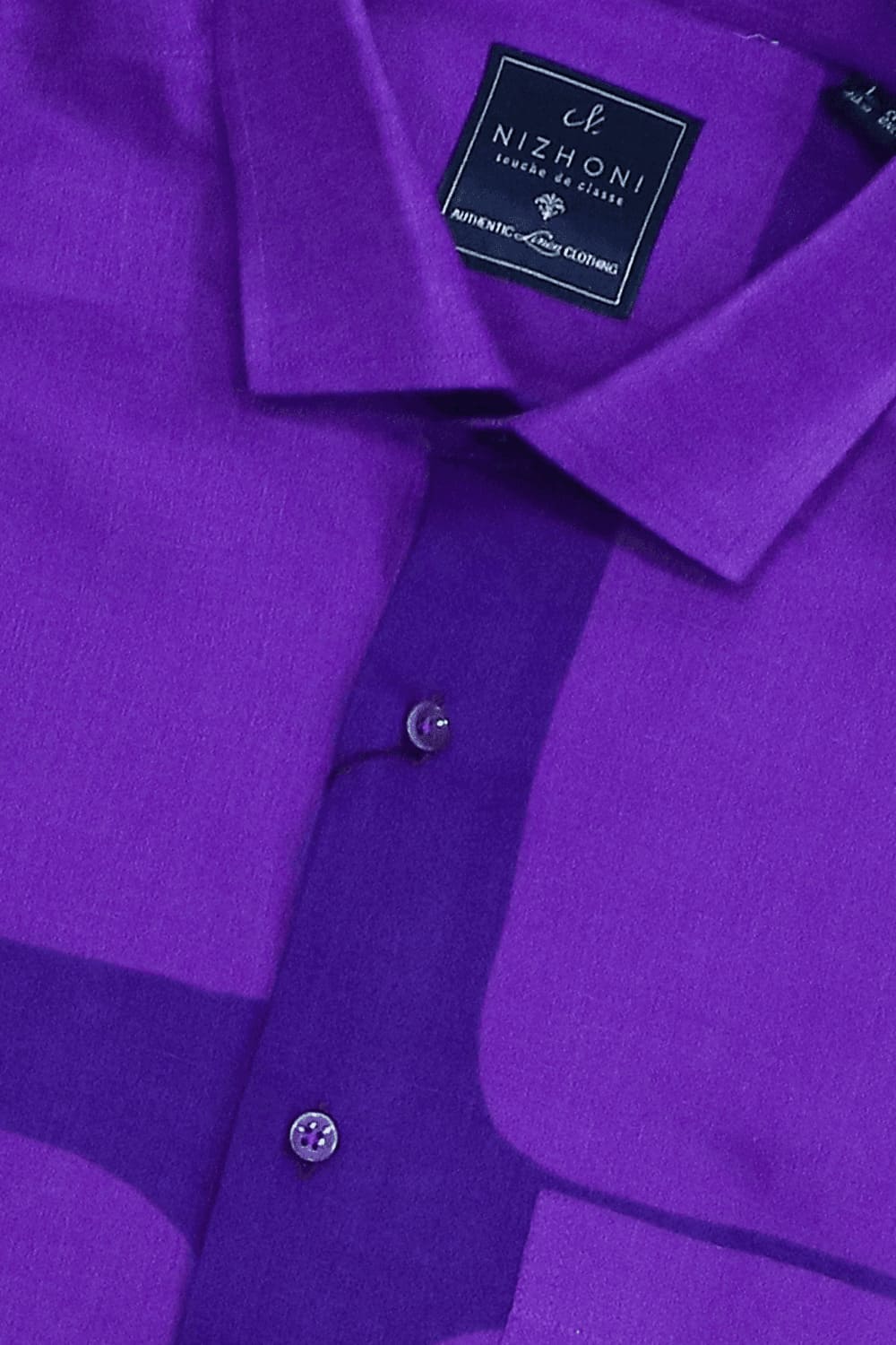 Purple Striped Linen Shirt 8331