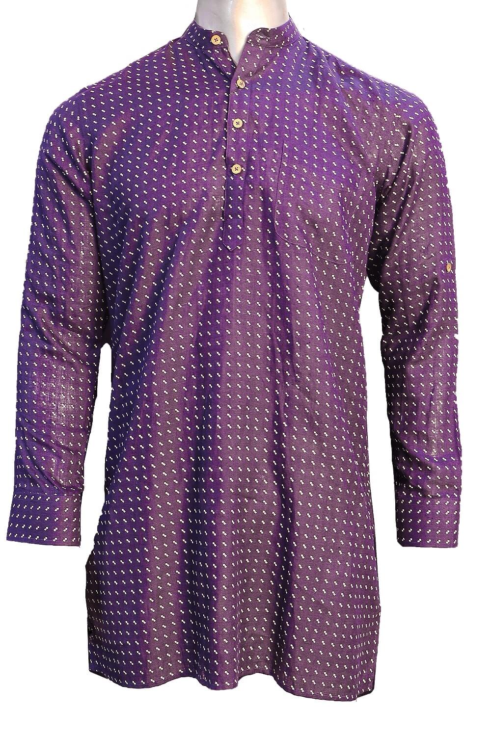 Navy Blue Pro Linen Long Kurta 8562